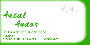 antal andor business card